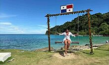 Oh, how that ebony babe moans while taking a big cock in doggystyle!