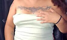 latina whore flashes tits and panties in car on highway