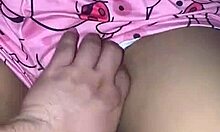 my stepfather gets horny in my pajamas and cums on my bed