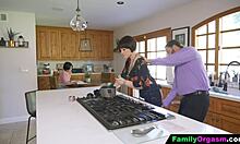 FamilyOrgasm - Old Man Bangs Wife and Stepdaughter