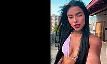 Latina casting beauty with tattoos gets pussy stretched by huge cock first time