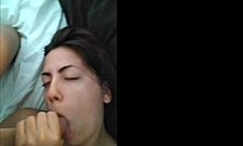 Jesyx in motel gets cum in mouth from pov blowjob.