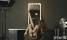 Look at this babe rubbing her tight pussy!