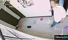 nanny freaks out but gives blowjob to keep her job