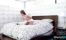 nanny freaks out but gives blowjob to keep her job