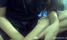 Eighteen year old teen allows fondling of her perfect breasts