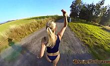 360 Camera Captures My Run and Workout. Feel Like You're With Me as Big Tits Bounce Outdoors!
