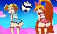 teenage powerpuff girls dancing and throwing it back in thongs