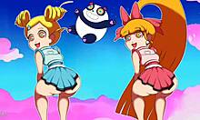 teenage powerpuff girls dancing and throwing it back in thongs