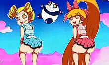 teenage powerpuff girls dancing and throwing it back in thongs