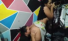 Horny Neighbor Gropes My Ass While Organizing Clothes