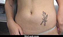 Girl sucks and rides stepbrother’s cock for a perfect game