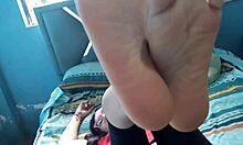 Look At This Sexy Latina Stripping And Showing Her Feet!