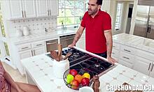 Curious virgin caught in her first hardcore threesome with Odessa Will Pounder and Ken Feels.