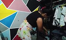 Horny Neighbor Gropes My Ass While Organizing Clothes