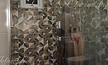 Cleo cadillac gets fucked by her muscular friend in the bathroom!