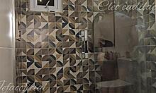 Cleo cadillac gets fucked by her muscular friend in the bathroom!