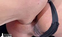 Pretty Brazilian woman enjoys homemade activities