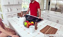 Curious virgin caught in her first hardcore threesome with Odessa Will Pounder and Ken Feels.