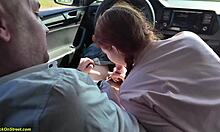 first public anal adventure with wild taxi driver on street