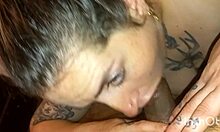 Watch me deepthroat and take that deep anal creampie