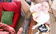 I thought stepmom wanted to swim, but she rode me hard for a creampie instead