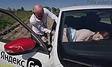 first public anal adventure with wild taxi driver on street