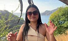 Beautiful Latina Tourist Cheats on Husband with Stranger for Money