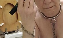 Slave Endures Humiliation As She Licks The Toilet In BDSM Session.