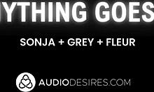 can you believe she's watching her husband screw another chick?