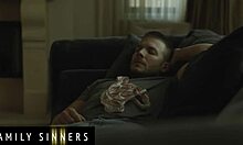 Busty milf teases while waiting for action