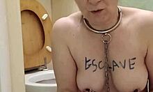 Slave Endures Humiliation As She Licks The Toilet In BDSM Session.