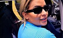 Обичам да флашвам публично и да вземам голям кур. Луна Оливейрас диво дупе!