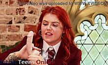 British Redhead Instructs Wanking and Cumming in Costume