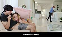 stepbro licks teen stepsis pussy then fucks