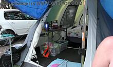 trashy kiwi milf shocks with bold public display at holiday park