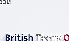 collared british emo girl teased with wand in close-up