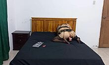 Mature woman intensely masturbates her pussy