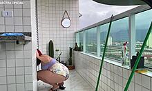 Voyeur Catches Latina Maid In Tight Shorts