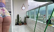 Voyeur Catches Latina Maid In Tight Shorts