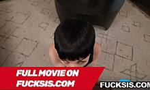 Petite Tomboy Transforms into Cheerleader Outfit