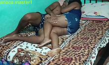 Neighbor's wife gets fucked on his bed by big black cock