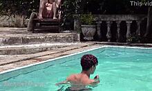 i was left alone at the pool, fucked my boyfriend's son with his monster cock, cum inside