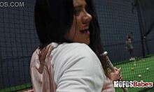 busty brunette slut riding and sucking dick after batting cages with alice thunder and gi joey! 🔥