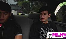 Police catch a teen sucking dick on the street, then fuck her outdoors