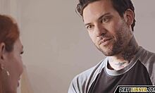 Cute Redhead Babe Rides Hard!