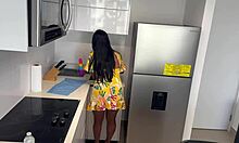 Busty stepmom leyne rodriguez shares bed with stepson and has passionate sex.