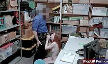 20yo shoplifter deepthroats store officer 😏