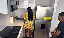 Busty stepmom leyne rodriguez shares bed with stepson and has passionate sex.