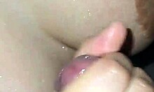 A mature latina milf relaxes in the shower bathing session